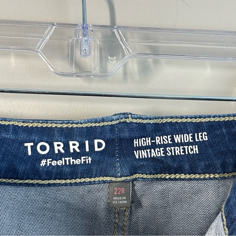 Torrid High Rise Wide Leg Vintage Stretch Jeans Size 22 - Picture 11 of 13
